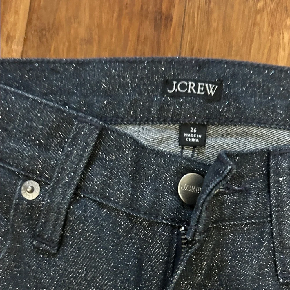 J. Crew Charcoal Speckled Straight Leg Jeans High Rise Size 26